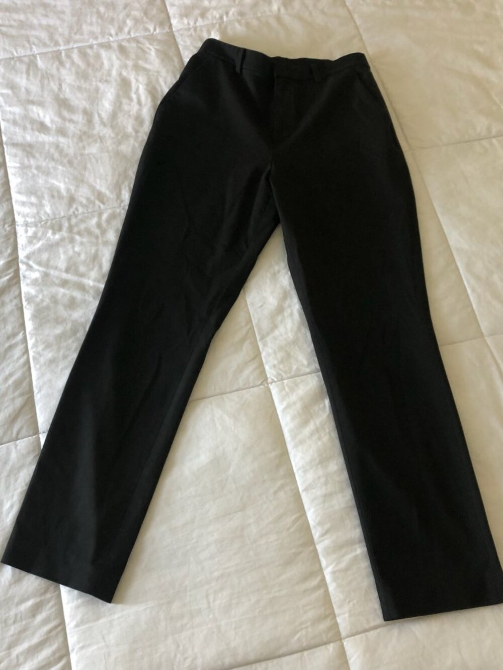 Uniqlo Black Chino Pants Straight Leg Women S